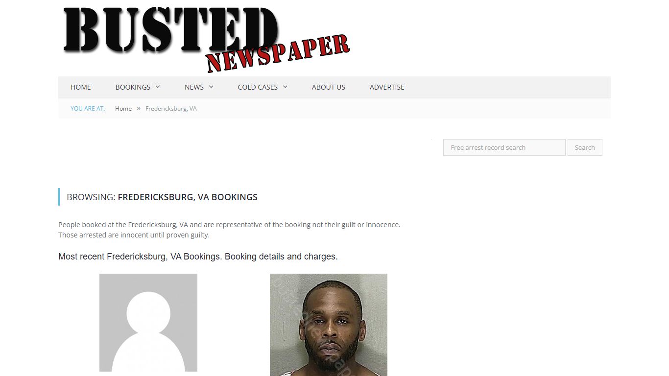 Fredericksburg, VA Mugshots - BUSTEDNEWSPAPER.COM